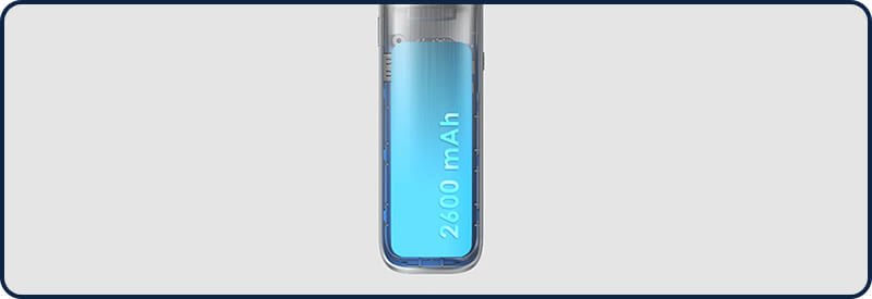 La batterie de 2600mAh du Pixo Max