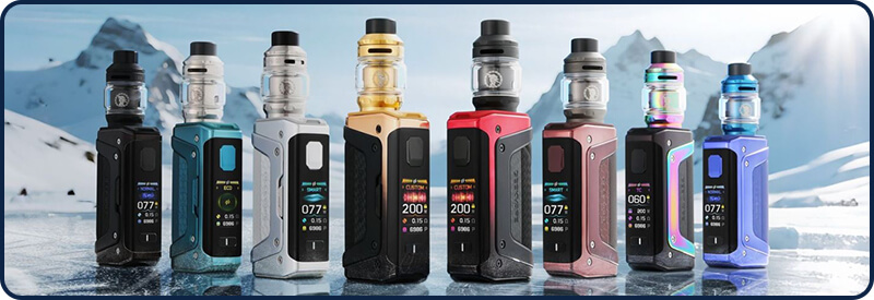 Toutes les couleurs du kit Legend 5 avec Z Subohm 5 Toutes les couleurs du kit Legend 5 avec Z Subohm 5